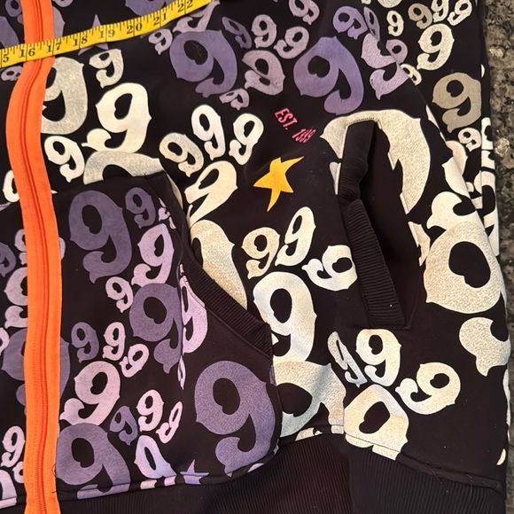 Gino Green global rare vintage hoodie Jacket full of 9’s EUC 5X - Picture 10 of 15